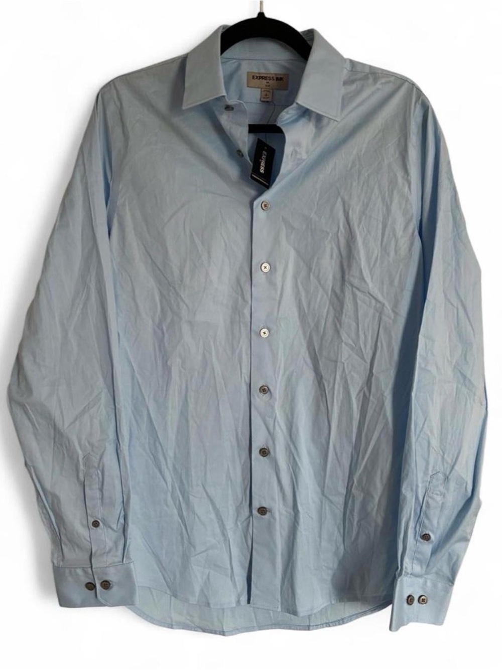 Express Men’s Small Slim Light Blue Button Down NWT